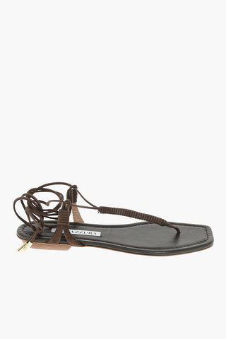 Ankle Laced SOLE Leather Thong Sandals