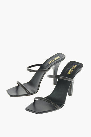 Printed Leather Heel LINDA Mules