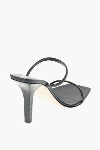 Printed Leather Heel LINDA Mules