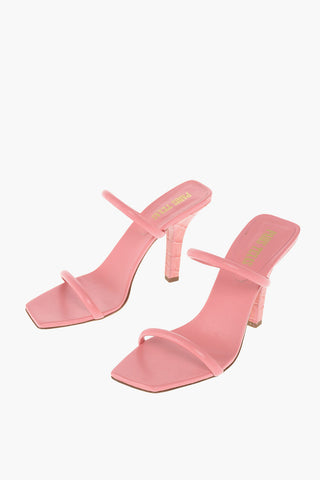 Printed Leather Heel LINDA Mules