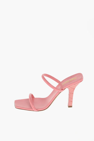 Printed Leather Heel LINDA Mules