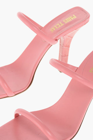 Printed Leather Heel LINDA Mules