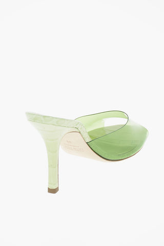 Plastic Band PENELOPE Printed Leather Mules