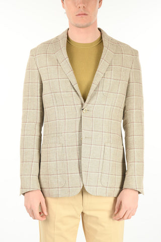 ID Hemp and Wool Windowpane Check IDENTITY Blazer