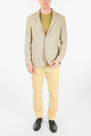 ID Hemp and Wool Windowpane Check IDENTITY Blazer