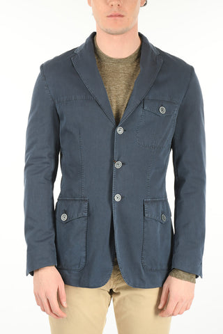 ID Blazer in Misto Cotone con Taschino a Toppa