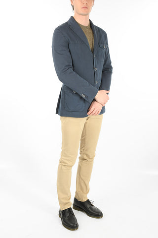 ID Blazer in Misto Cotone con Taschino a Toppa