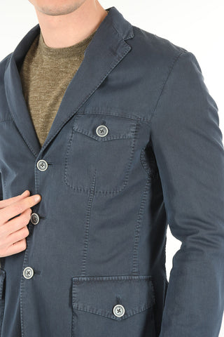 ID Blazer in Misto Cotone con Taschino a Toppa