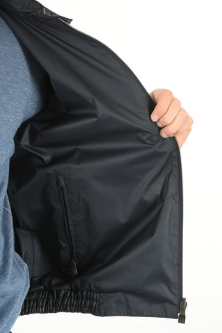 ID Leather Jacket with Foldable Hood