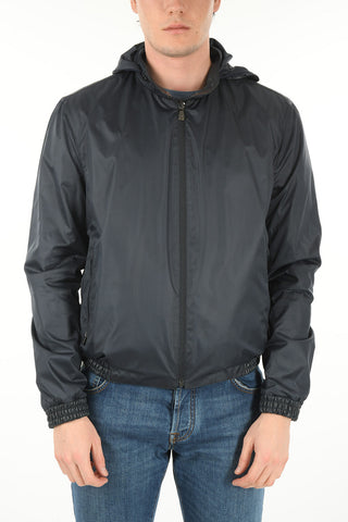 ID Leather Jacket with Foldable Hood