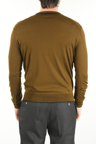 Maglia in Lana Vergine con Collo a V