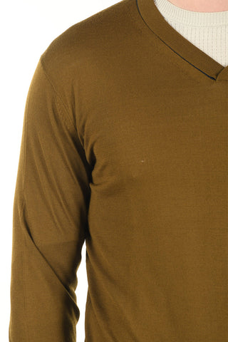 Maglia in Lana Vergine con Collo a V