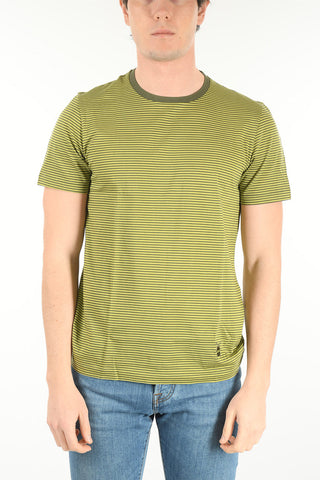 CC COLLECTION Crew Neck Striped Cotton T-Shirt