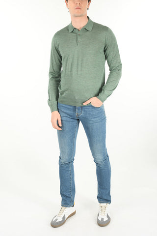 Long-sleeved Cashmere Blend Polo
