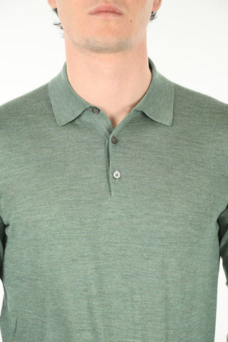 Long-sleeved Cashmere Blend Polo