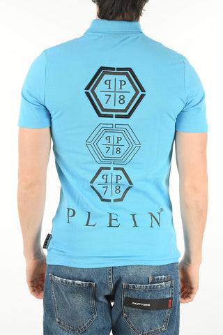 Embroidered HEXAGON Printed Cotton Polo