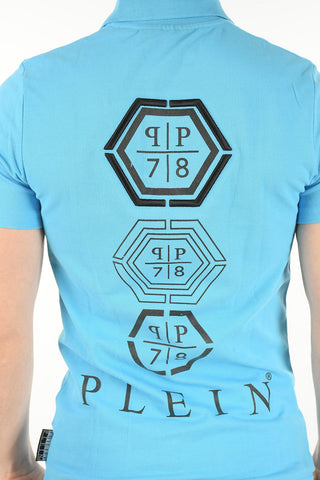 Embroidered HEXAGON Printed Cotton Polo