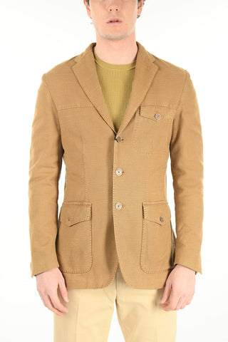 ID Double-split Buttoned Flap Pocket Blazer