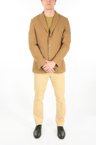 ID Double-split Buttoned Flap Pocket Blazer