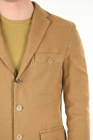 ID Double-split Buttoned Flap Pocket Blazer