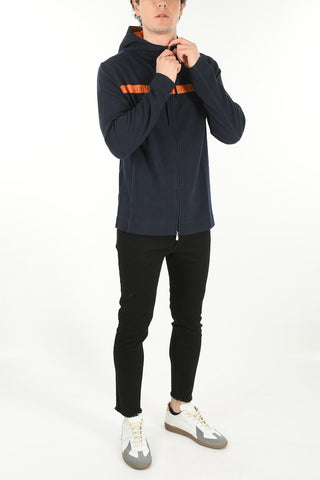 Felpa SOLOMEI con Cappuccio e Inserti in Nylon