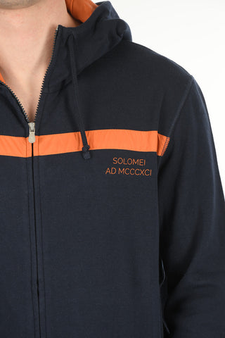 Felpa SOLOMEI con Cappuccio e Inserti in Nylon