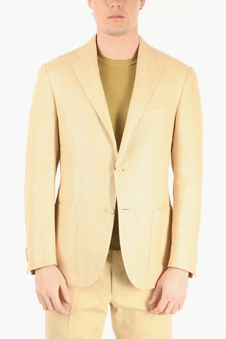 Blazer LEADER SOFT in Misto Seta con Tasche a Toppa