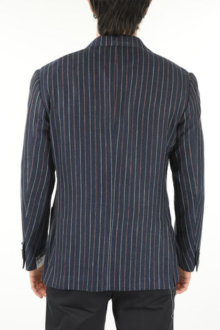 Double-split LEADER SOFT Pinstriped Blazer