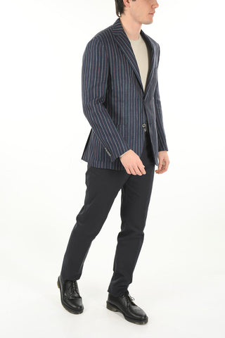 Double-split LEADER SOFT Pinstriped Blazer