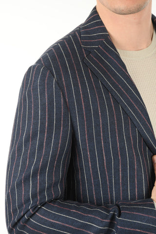 Double-split LEADER SOFT Pinstriped Blazer