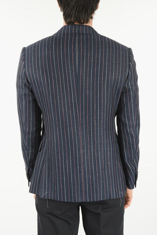 Double-split LEADER SOFT Pinstriped Blazer