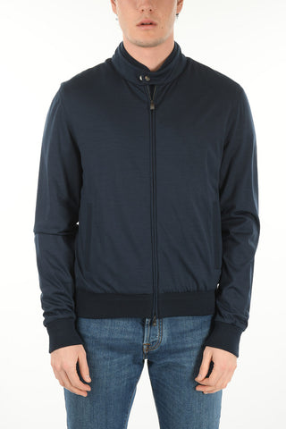ID Front Zipped Virgin Wool Bomber Jacket