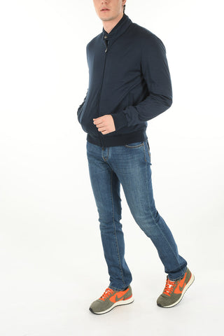 ID Front Zipped Virgin Wool Bomber Jacket