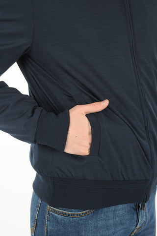 ID Front Zipped Virgin Wool Bomber Jacket