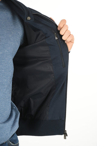 ID Front Zipped Virgin Wool Bomber Jacket