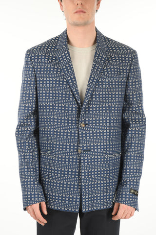 Checked Cotton Lined Blazer
