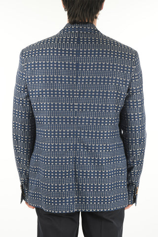 Checked Cotton Lined Blazer
