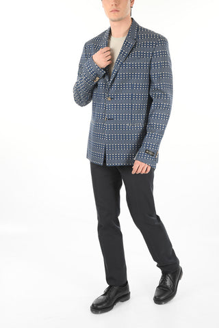 Checked Cotton Lined Blazer