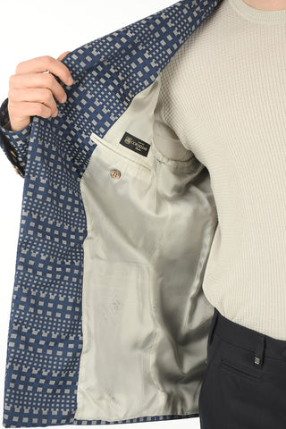 Checked Cotton Lined Blazer