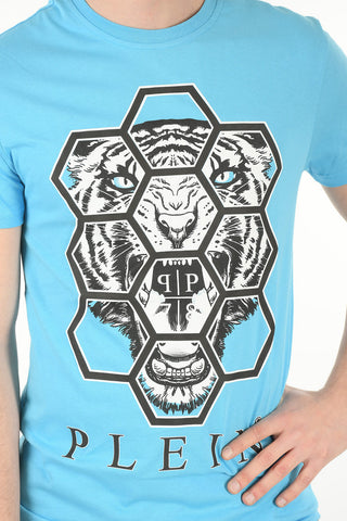 Cotton HEXAGON TIGER T-Shirt