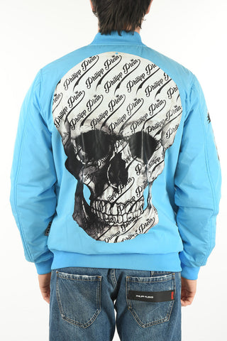 Nylon ALLOVER SKULL Bomber Jacket