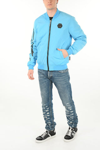 Nylon ALLOVER SKULL Bomber Jacket