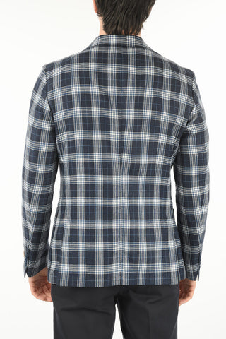 District Check Blazer with Patch Pockets