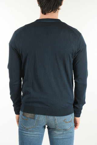 Maglia in Lana Vergine con Collo a V