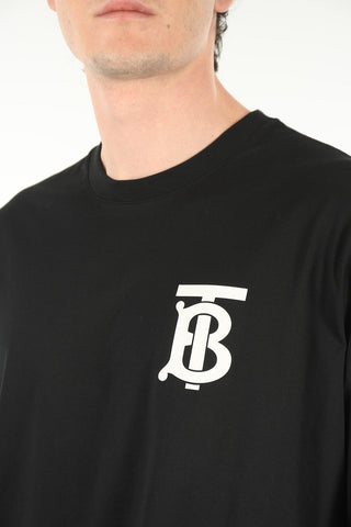 T-Shirt a Maniche Lunghe con Stampa Monogram