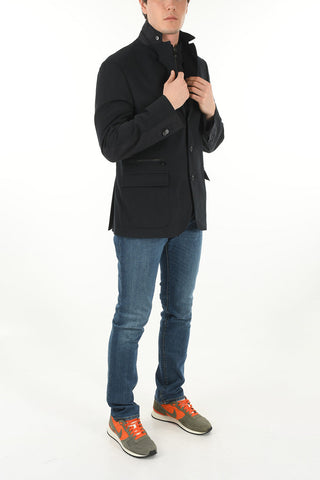 ID Cotton IDENTITY Blazer with Faux Suede Insert
