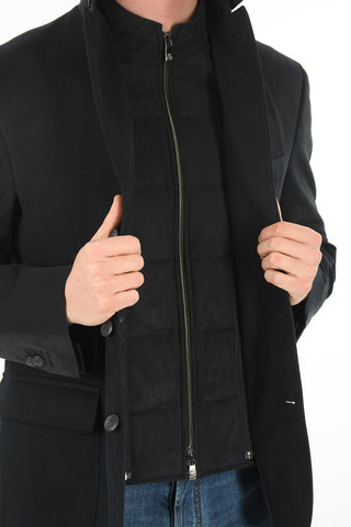 ID Cotton IDENTITY Blazer with Faux Suede Insert