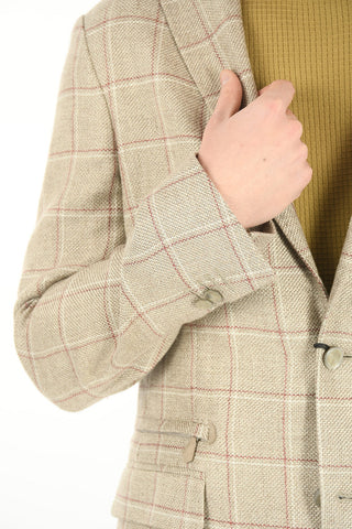 ID Zipped Pocket IDENTITY Windowpane Blazer