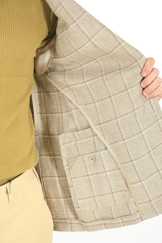 ID Zipped Pocket IDENTITY Windowpane Blazer