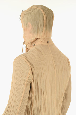 Creased Windbreaker with Hood